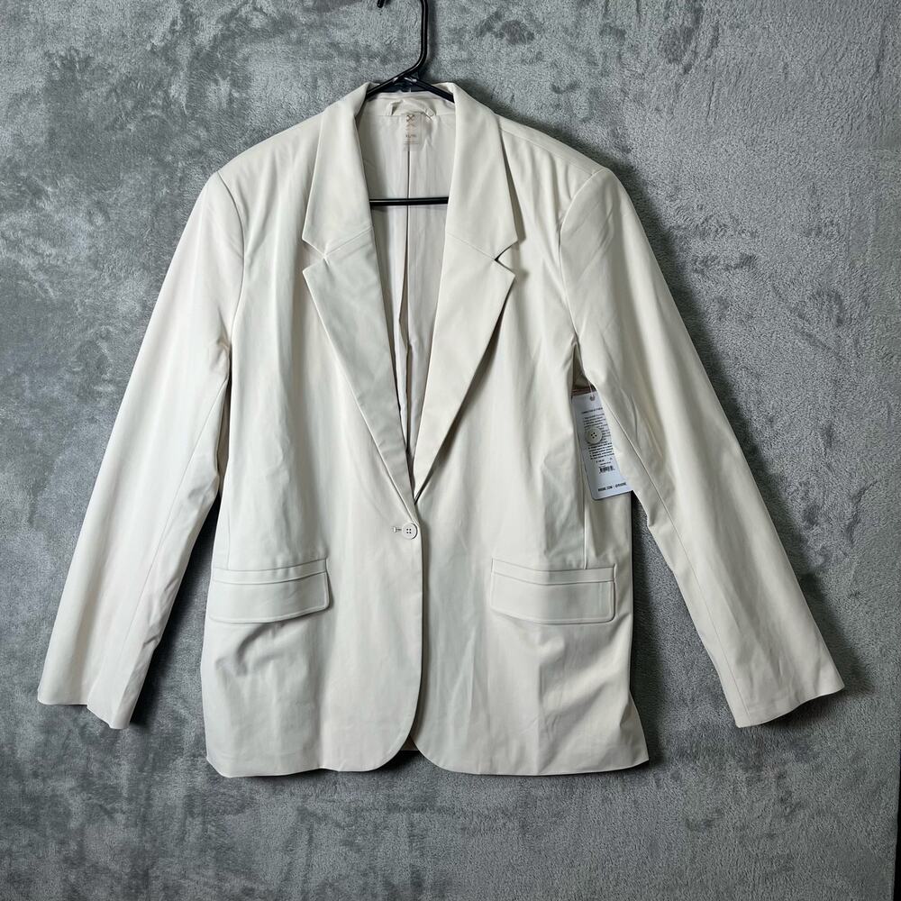 Rhone Commuter Boyfriend Blazer Light Sand Size XL Flex Knit UPF 50+ NEW